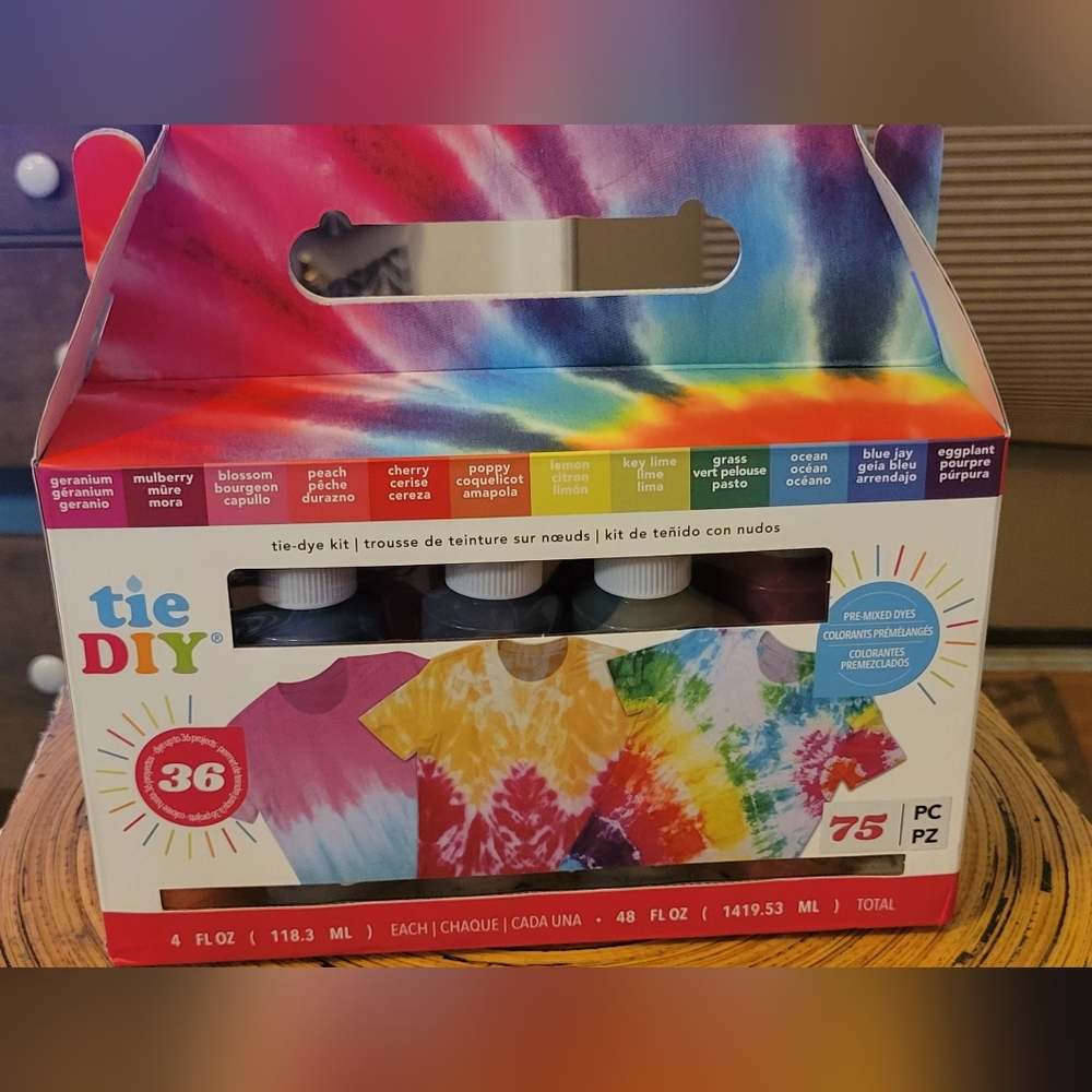 MEDIUM - AC - TIE DIY - VIVID KIT - 4 OZ - 12 COLORS (76 PIECE)